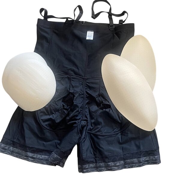 Removable Padded Hips-Butt Lifter Waist Control Body Shaper BBL Fajas Shorts - Picture 3 of 7